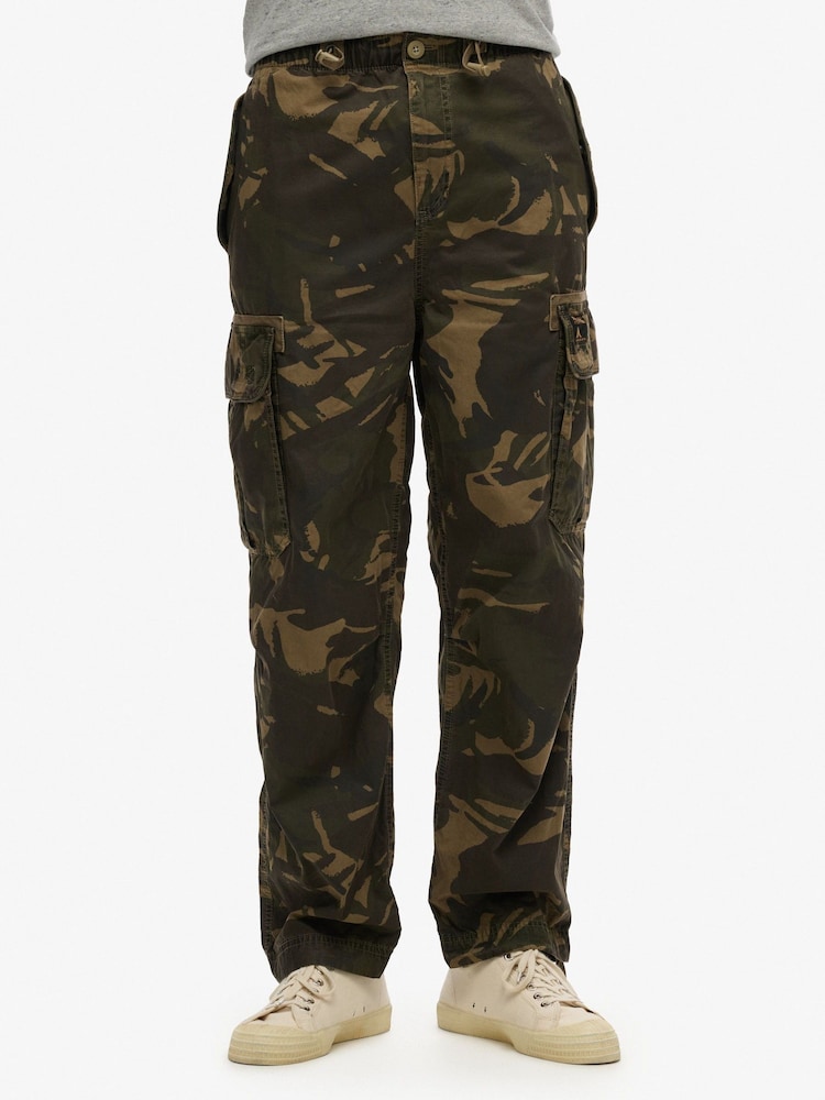 Superdry Green Baggy Parachute Joggers - Image 1 of 4