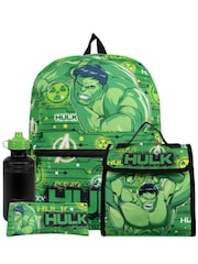 Character Green Marvel Hulk Backpack Lunch Bag And Water Bottle Set - Image 1 of 10