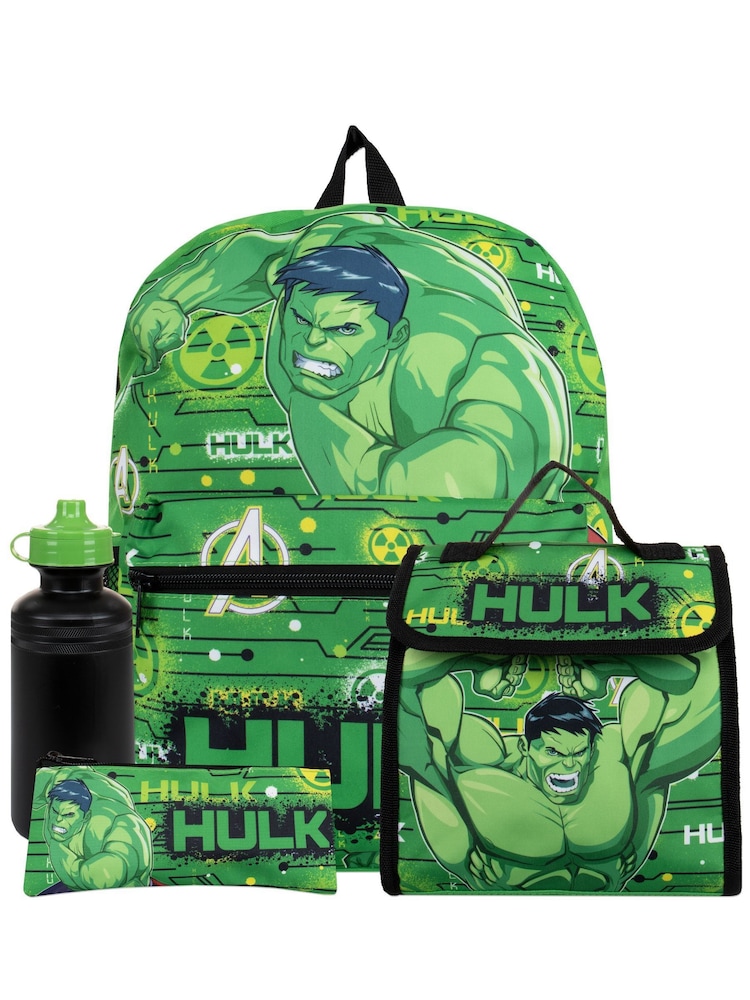 Character Green Marvel Hulk Backpack Lunch Bag And Water Bottle Set - Image 1 of 10