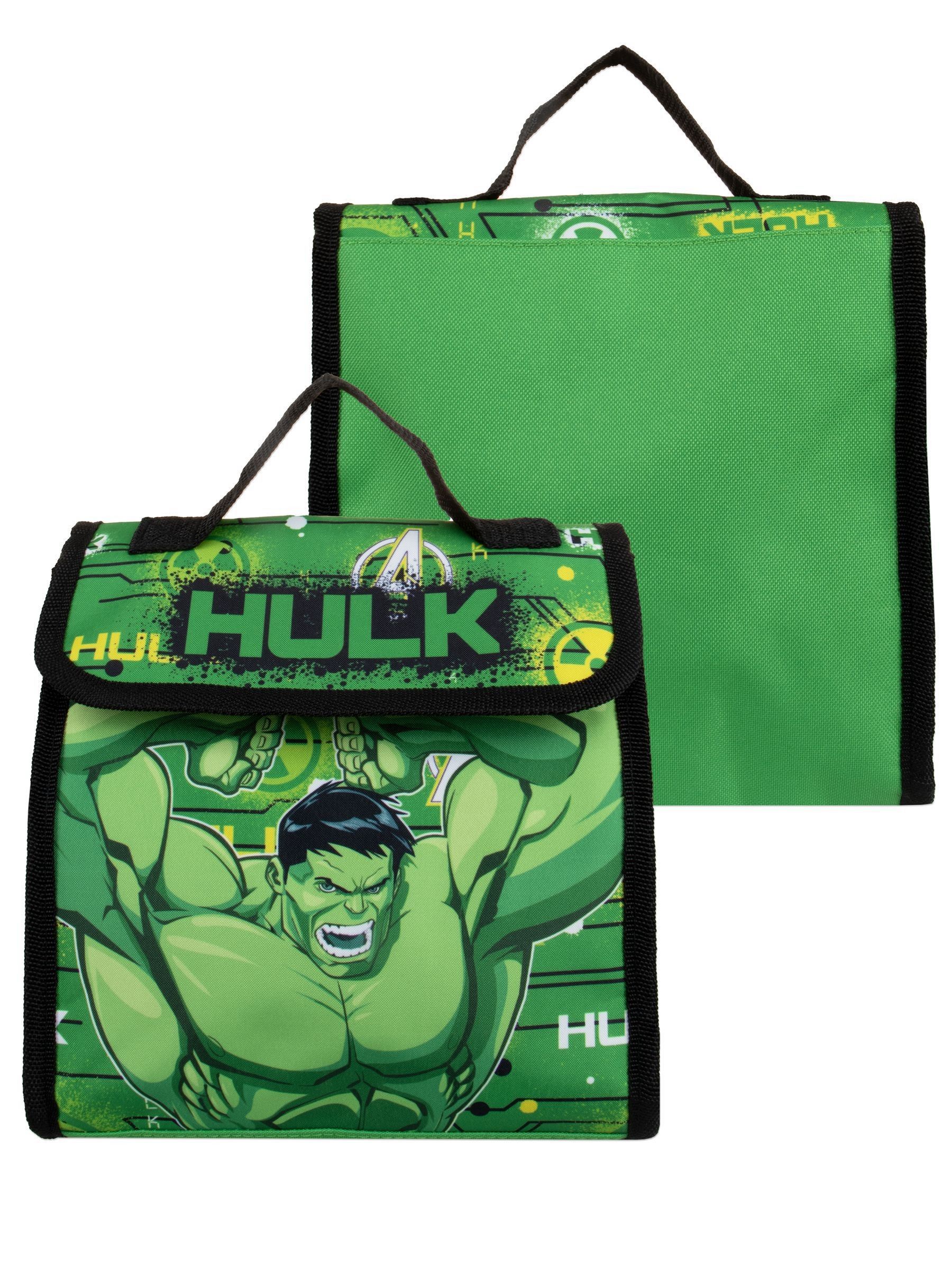 Buy Character Green Marvel Hulk Backpack Lunch Bag And Water Bottle Set ...