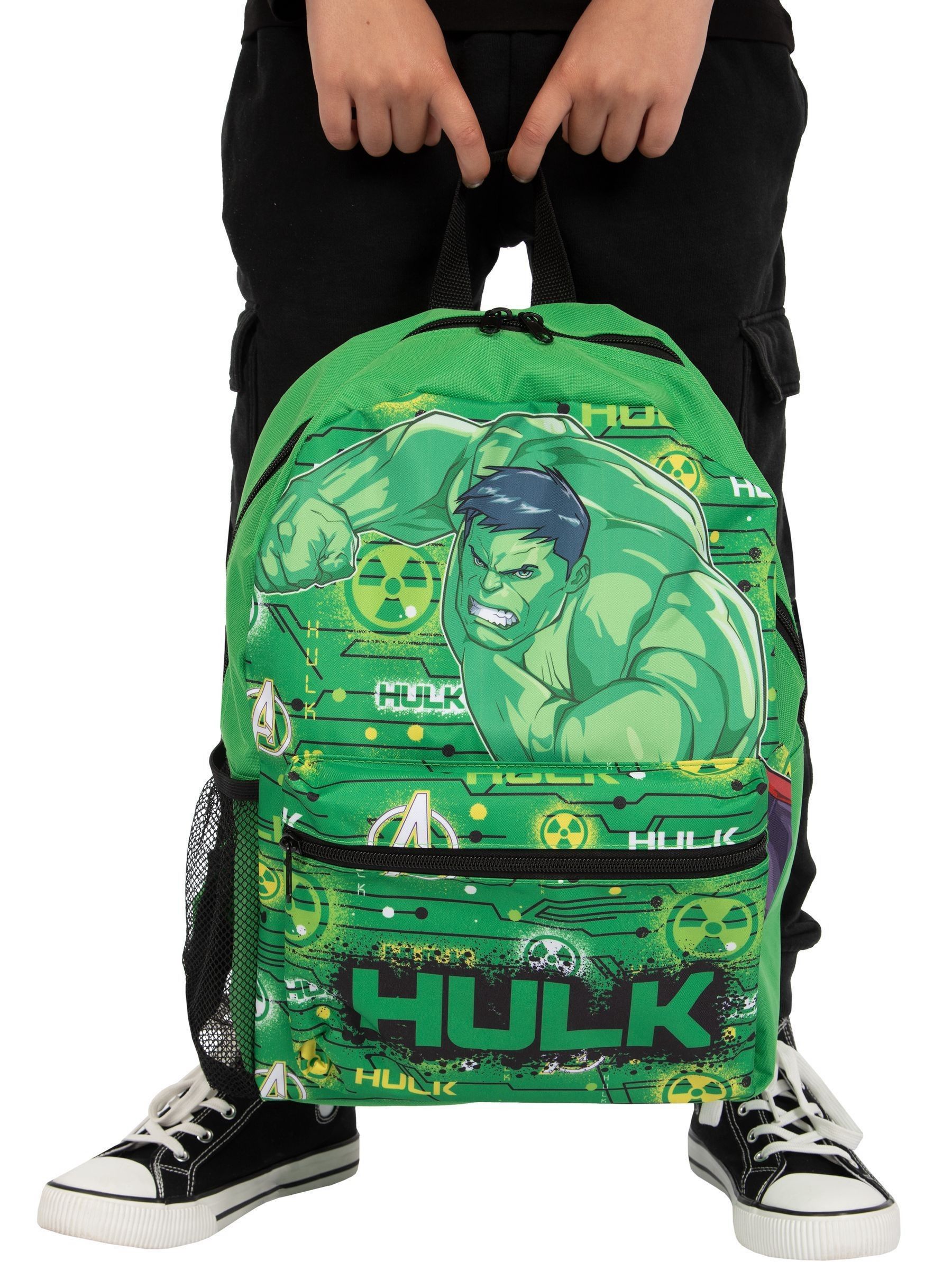 Buy Character Green Marvel Hulk Backpack Lunch Bag And Water