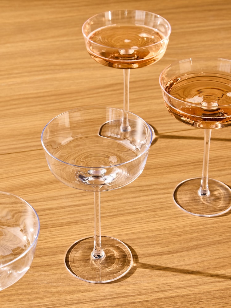 MADE.COM Set of 4 Clear Velma Crystal Cocktail Glasses - Image 2 of 4 MADE.COM Set of 4 Clear Velma Crystal Cocktail Glasses - Image 2 of 4