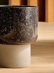 MADE.COM Brown Santiago Hand Splatter Medium Plant Pot - Image 3 of 4