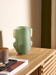 MADE.COM Green Mira Glass Vase - Image 2 of 4
