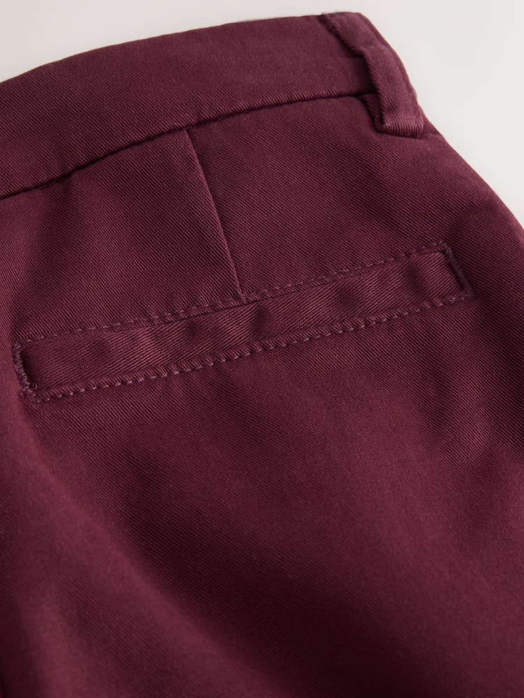 Burgundy Red Regular Fit Stretch Chino Trousers (3-17yrs) - Image 10 of 10