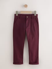 Burgundy Red Regular Fit Stretch Chino Trousers (3-17yrs) - Image 5 of 10