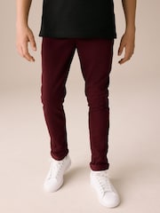 Burgundy Red Skinny Fit Stretch Chino Trousers (3-17yrs) - Image 1 of 4