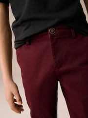 Burgundy Red Skinny Fit Stretch Chino Trousers (3-17yrs) - Image 4 of 4