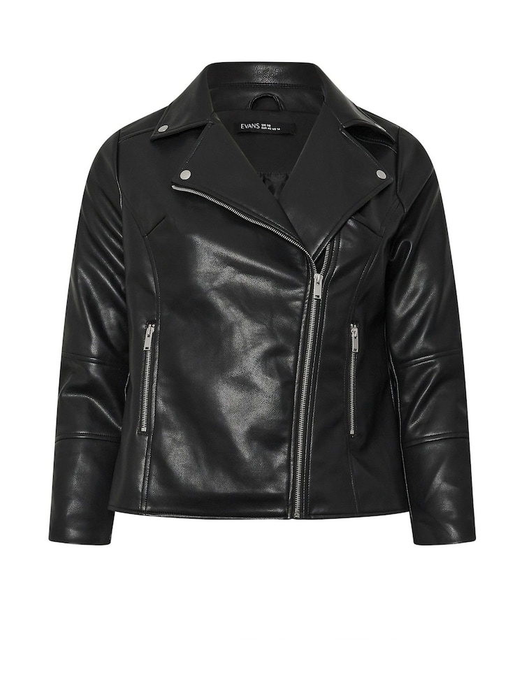 Evans PU Biker Black Jacket - Image 5 of 5