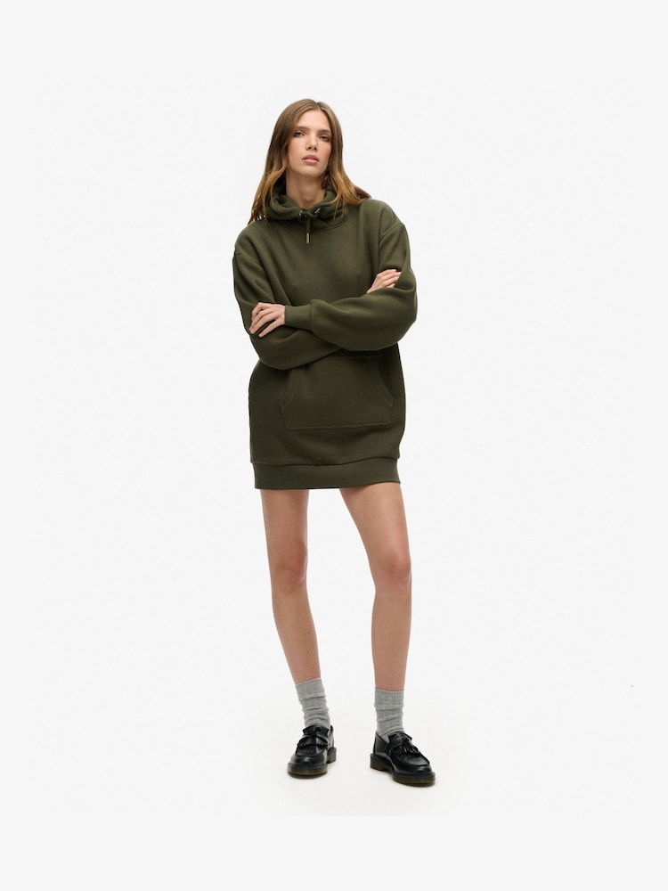 Superdry Green Tattoo Rhinestone Hoodie Dress - Image 2 of 3