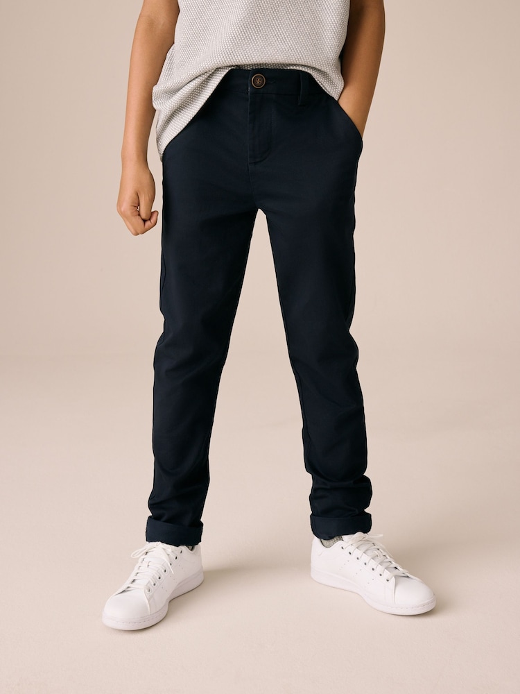 Navy Blue Premium Chino Trousers (3-16yrs) - Image 1 of 8