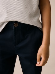 Navy Blue Premium Chino Trousers (3-16yrs) - Image 4 of 8