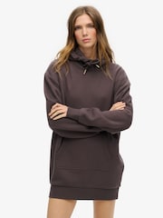 Superdry Brown Tattoo Rhinestone Hoodie Dress - Image 1 of 3