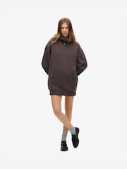 Superdry Brown Tattoo Rhinestone Hoodie Dress - Image 2 of 3