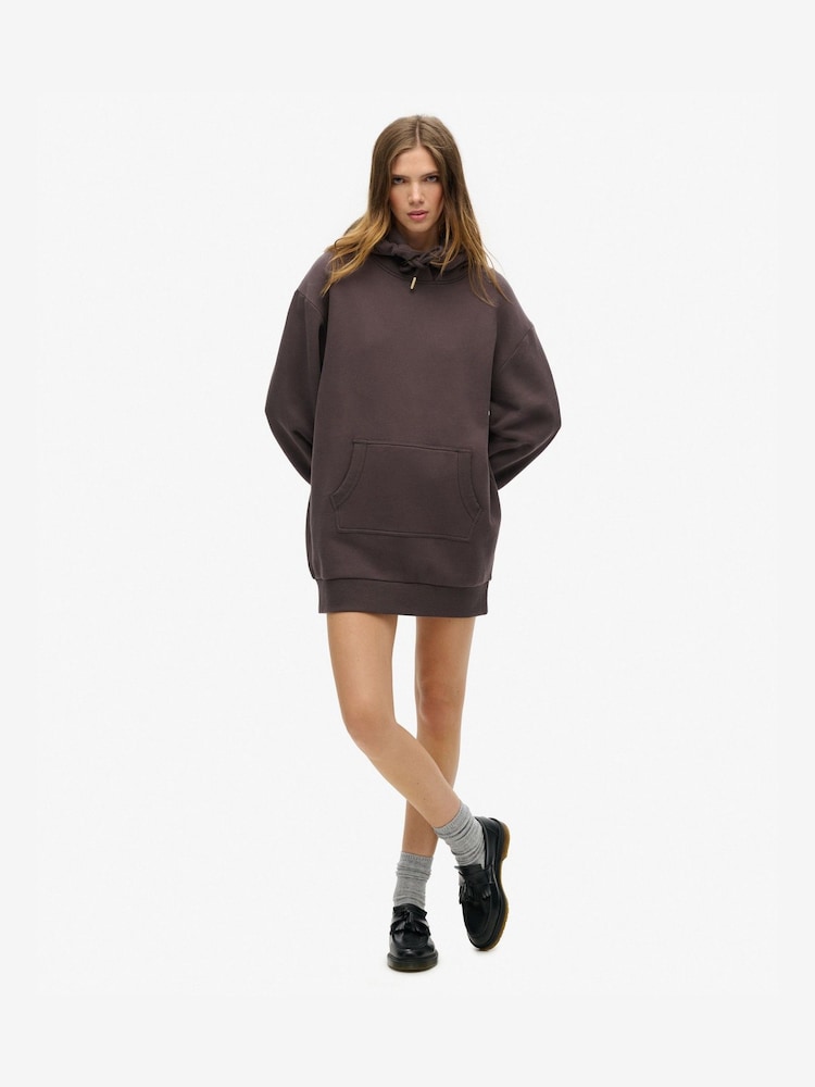 Superdry Brown Tattoo Rhinestone Hoodie Dress - Image 2 of 3