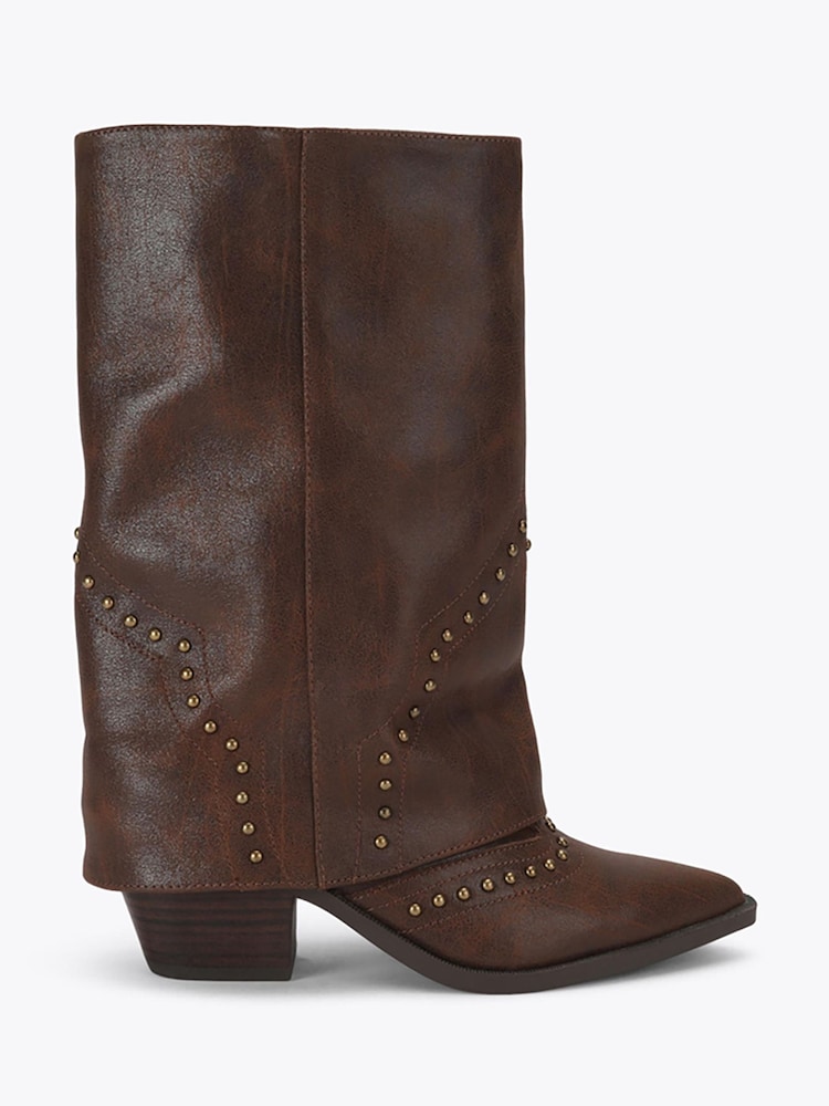 Steve Madden Brown Saddle Western Boots - Image 1 of 4 Steve Madden Brown Saddle Western Boots - Image 1 of 4