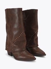 Steve Madden Brown Saddle Western Boots - Image 2 of 4