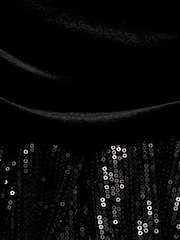 Mango Black Party Sequin Peplum Top - Image 7 of 7
