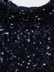 Mango Blue Sequin Party Dress - Image 5 of 5