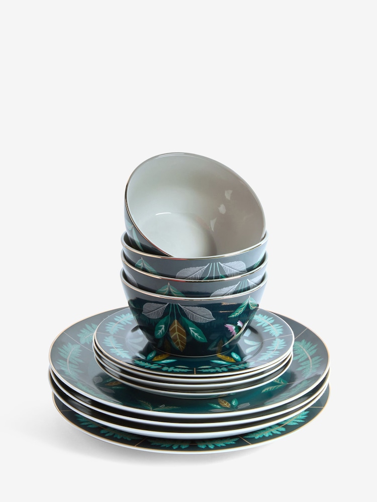 12 Piece Navy Dark Opulence Dinner Set - Image 5 of 5