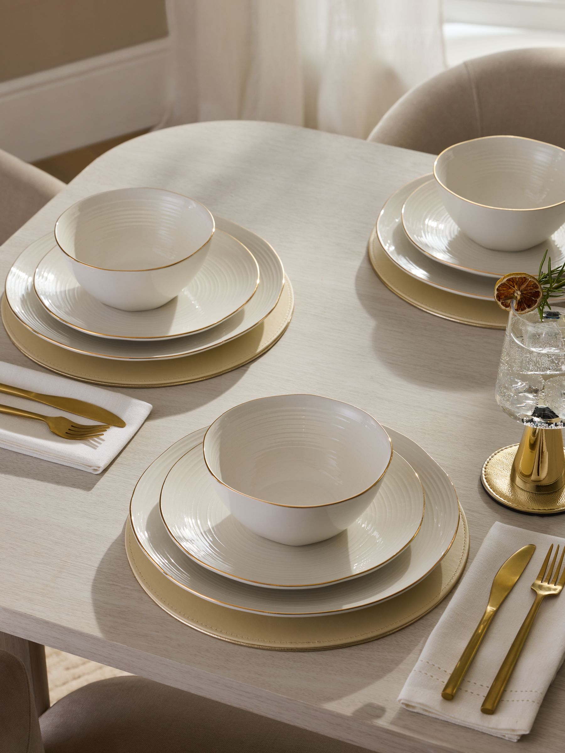 Buy 12 Piece Gold Kya Dinner Set from the Next UK online shop