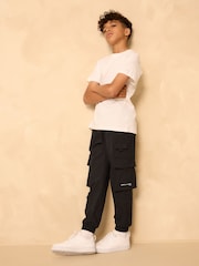 Black Cargo Premium Putty Trousers (3-16yrs) - Image 3 of 11