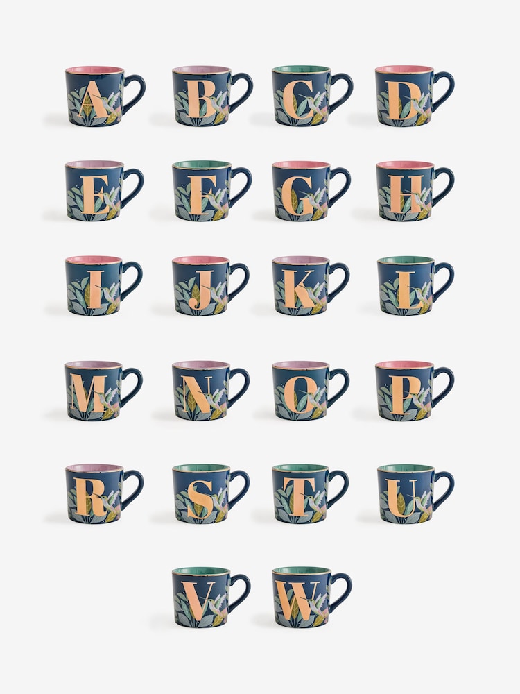Navy Hummingbird Alphabet Mug - Image 1 of 3