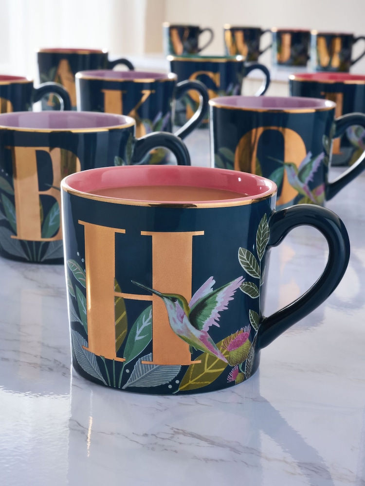 Navy Hummingbird Alphabet Mug - Image 3 of 3