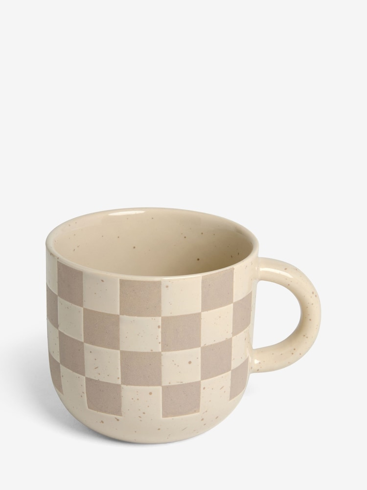 Natural Checkerboard Mug - Image 3 of 3