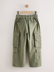Khaki Green Twill Woven Cotton Cargo Trousers (3-16yrs) - Image 6 of 8