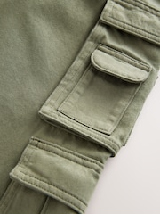 Khaki Green Twill Woven Cotton Cargo Trousers (3-16yrs) - Image 7 of 8