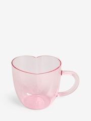 Pink Heart Shaped Glass Mug - Image 2 of 3