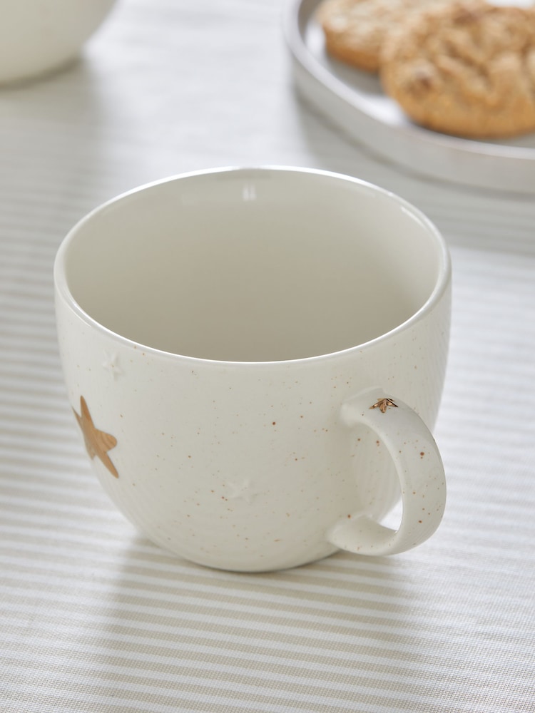 Set of 2 Gold Moon and Star Speckle Mugs - Image 2 of 3