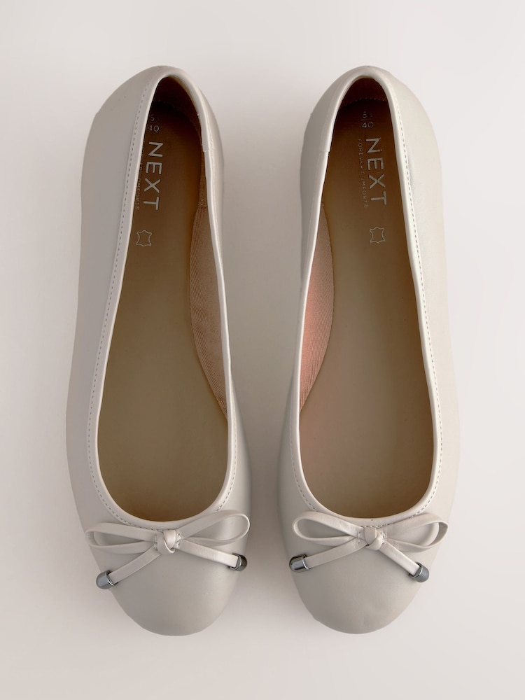 Bone Forever Comfort® Round Toe Leather Ballerina Shoes - Image 1 of 7