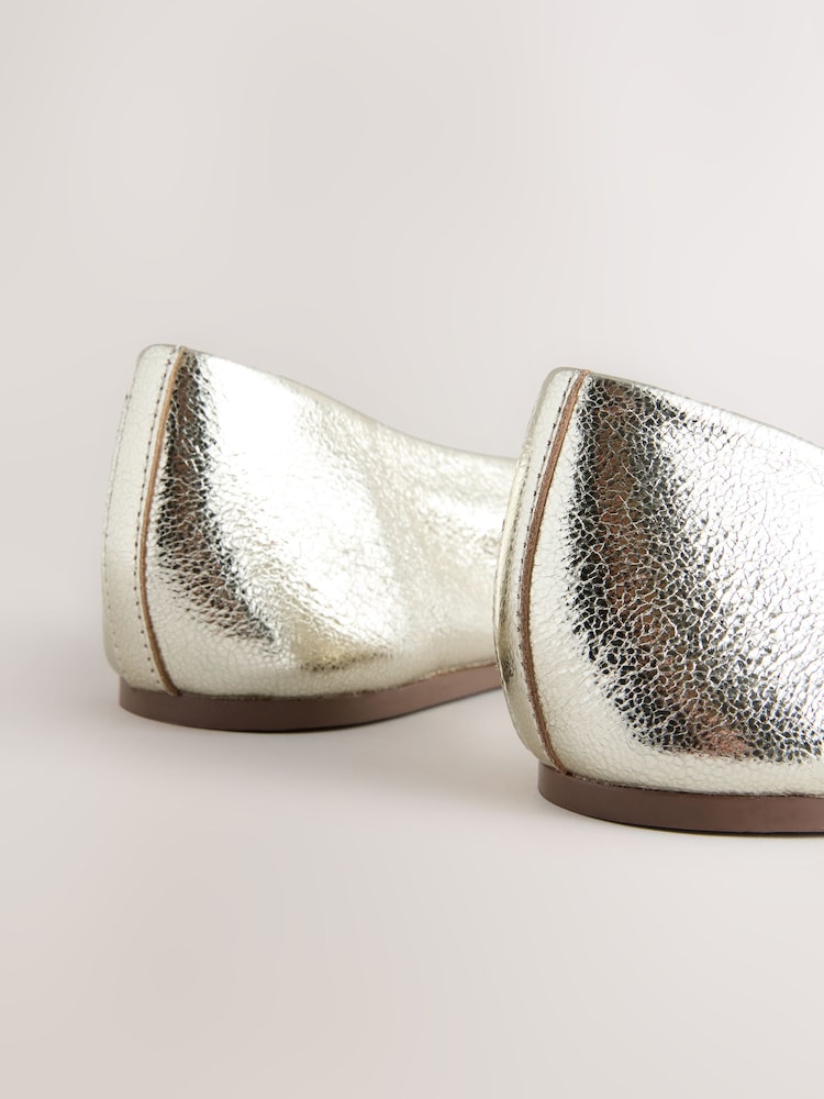 Gold Standard/Wide Fit Forever Comfort® Leather Round Toe Ballerinas - Image 10 of 10