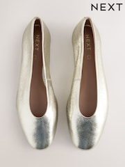 Gold Standard/Wide Fit Leather Round Toe Ballerinas - Image 11 of 14