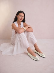 Gold Standard/Wide Fit Forever Comfort® Leather Round Toe Ballerinas - Image 2 of 10