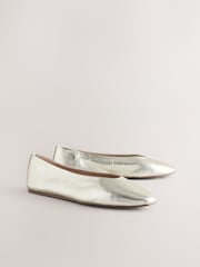 Gold Standard/Wide Fit Forever Comfort® Leather Round Toe Ballerinas - Image 7 of 10