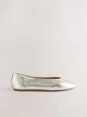 Gold Standard/Wide Fit Forever Comfort® Leather Round Toe Ballerinas - Image 8 of 10