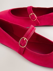 Red Forever Comfort® Round Toe Buckle Detail Mary Jane Shoes - Image 10 of 10