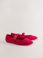 Red Forever Comfort® Round Toe Buckle Detail Mary Jane Shoes - Image 7 of 10