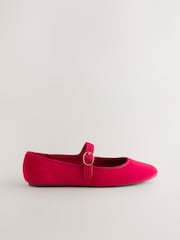 Red Forever Comfort® Round Toe Buckle Detail Mary Jane Shoes - Image 8 of 10