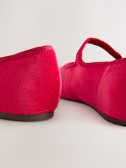 Red Forever Comfort® Round Toe Buckle Detail Mary Jane Shoes - Image 9 of 10