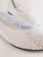 Metallic Forever Comfort® Round Toe Jewel Vinyl Ballerinas - Image 5 of 6
