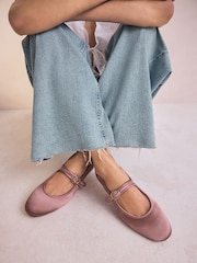 Pink Forever Comfort® Round Toe Buckle Detail Mary Jane Shoes - Image 2 of 10
