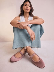 Pink Forever Comfort® Round Toe Buckle Detail Mary Jane Shoes - Image 3 of 10