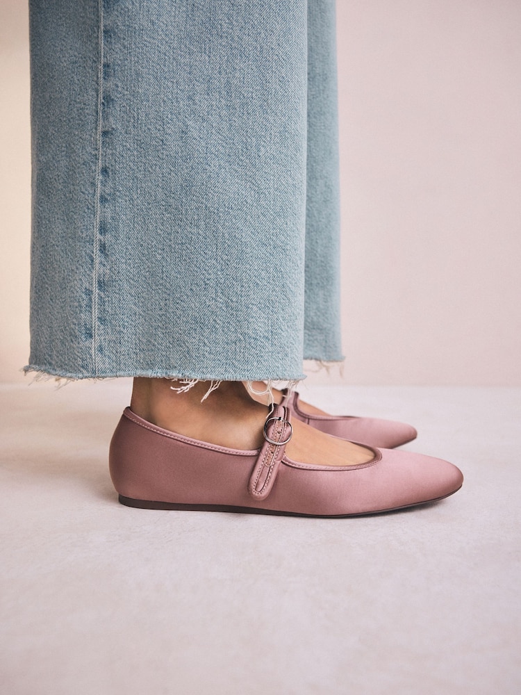Pink Forever Comfort® Round Toe Buckle Detail Mary Jane Shoes - Image 4 of 10