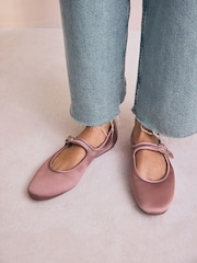 Pink Forever Comfort® Round Toe Buckle Detail Mary Jane Shoes - Image 5 of 10