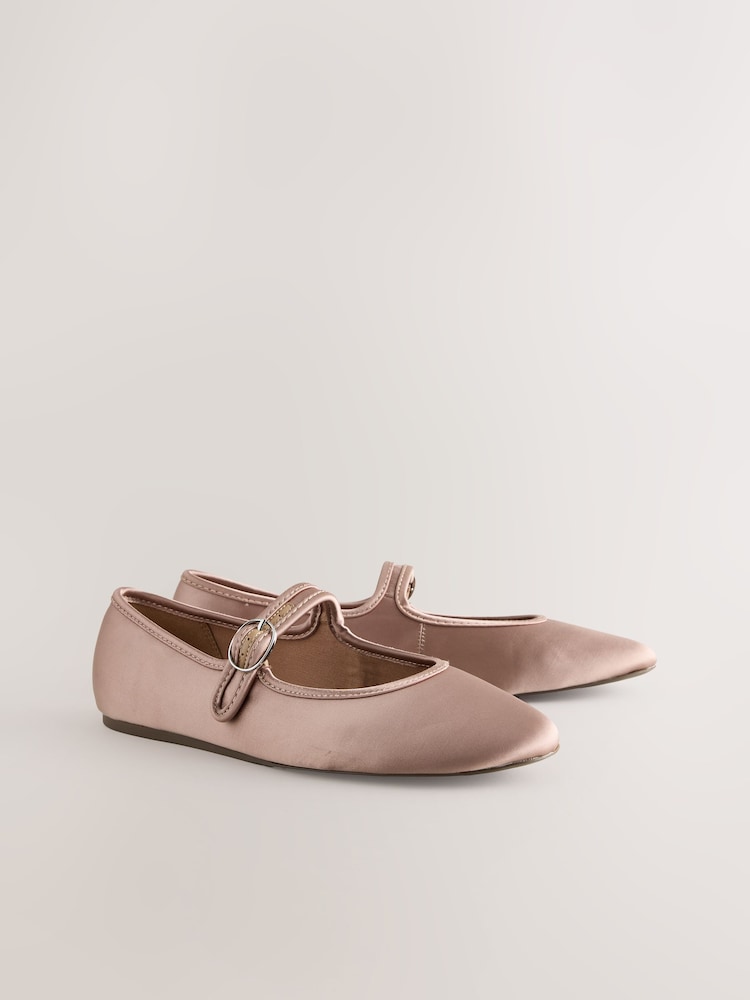 Pink Forever Comfort® Round Toe Buckle Detail Mary Jane Shoes - Image 7 of 10