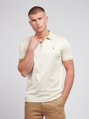 U.S. Polo Assn Natural Mens Textured Polo Shirt - Image 1 of 7